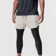 thumbnail image 1 of Pantalones largos para hombre, con bolsillos a juego, cremallera y cordón, pantalones casuales de algodón y seda fresca para hombre, 1 of 6