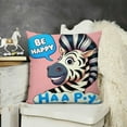 thumbnail image 2 of Kids Animals Throw Pillow Covers Giraffe Lion Zebra Crocodile Pillows Soft Velvet Cushion Covers for Baby Room Kids Bedroom Decor, 2 of 5