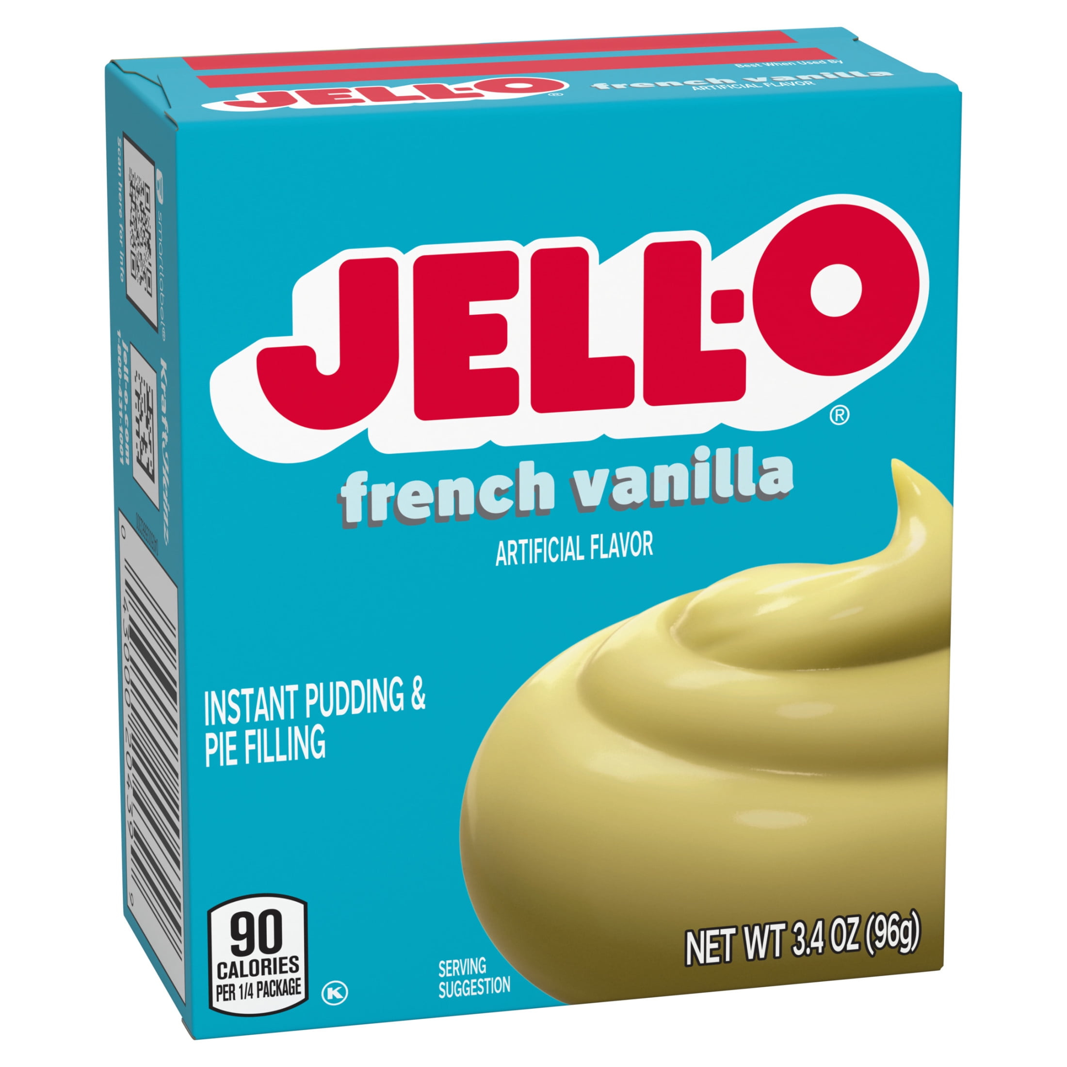 Jell-O French Vanilla Instant Pudding & Pie Filling Mix, 3.4 oz Box
