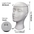 thumbnail image 2 of Bradem 2-Piece Female Foam Wig Display Stand with Glasses Holder,Practical Cap Head Model, 2 of 9