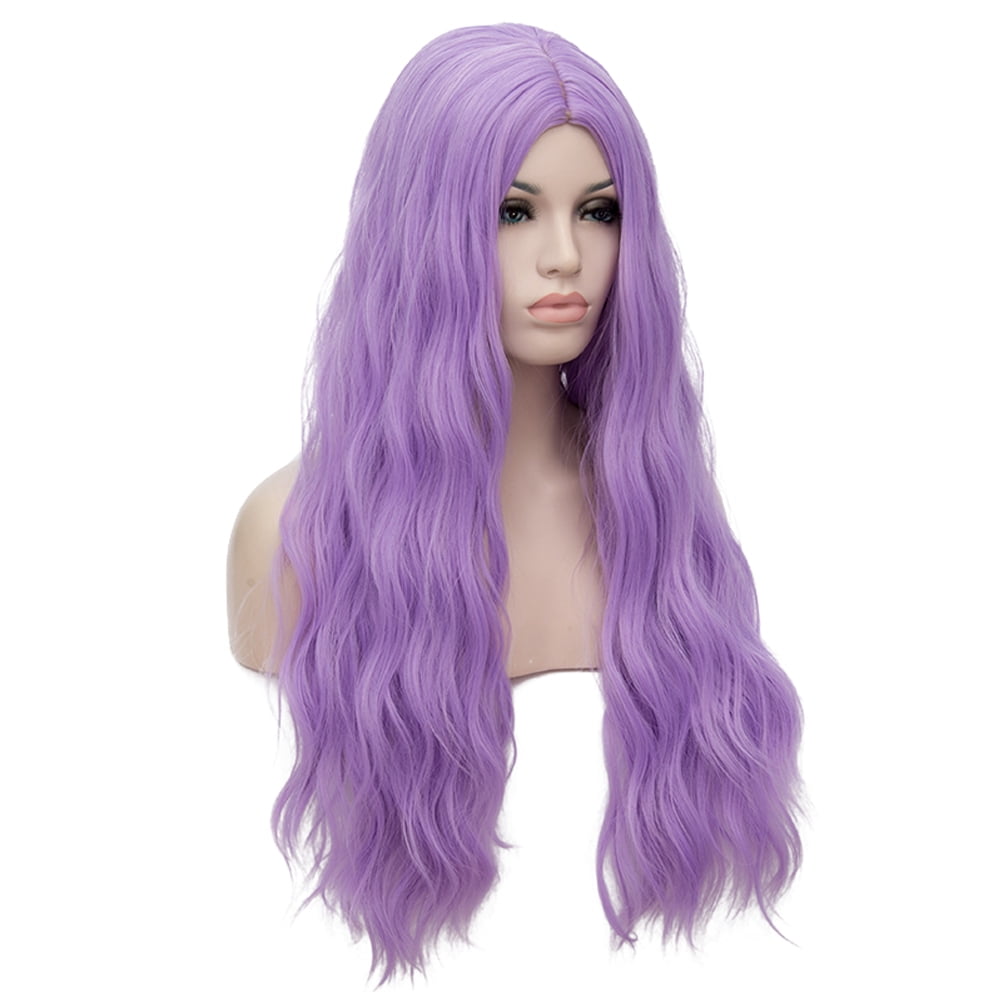 BERON Light Purple Wigs Long Wavy Wig for Women 28' Middle Part Wig Synthetic Heat Resistant Hair Wigs