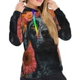 thumbnail image 4 of KLL Sunflower Black Dog for Womens Pullover Hoodie with Pocket Hooded Long Sleeve Shirts Sweatshirt for Women-X-Large, 4 of 7