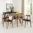 thumbnail image 6 of Modway Stalwart Dining Side Chairs Set of 4 in Dark Walnut Black, 6 of 10