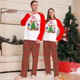thumbnail image 3 of Conjunto familiar suave de Navidad con dibujos animados a cuadros rojos, pijama familiar de manga larga para Navidad, 3 of 5