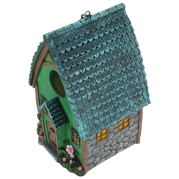 ELAYARD Resin Outdoor Garden Bird House Hanging Nest Box Small Decorative Bird Nesting Shelter