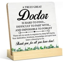 Zomyto 5x5 In Best Doctor Desk Decor Wooden Box Sign,Doctor Gifts, Doctor Appreciation Gifts