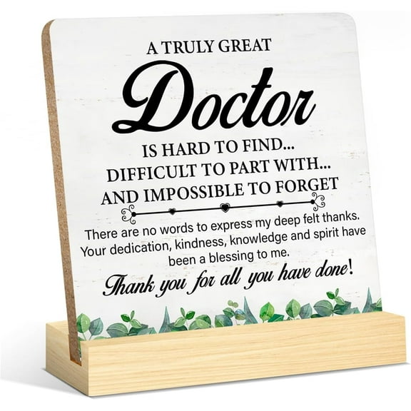 Zomyto 5x5 In Best Doctor Desk Decor Wooden Box Sign,Doctor Gifts, Doctor Appreciation Gifts
