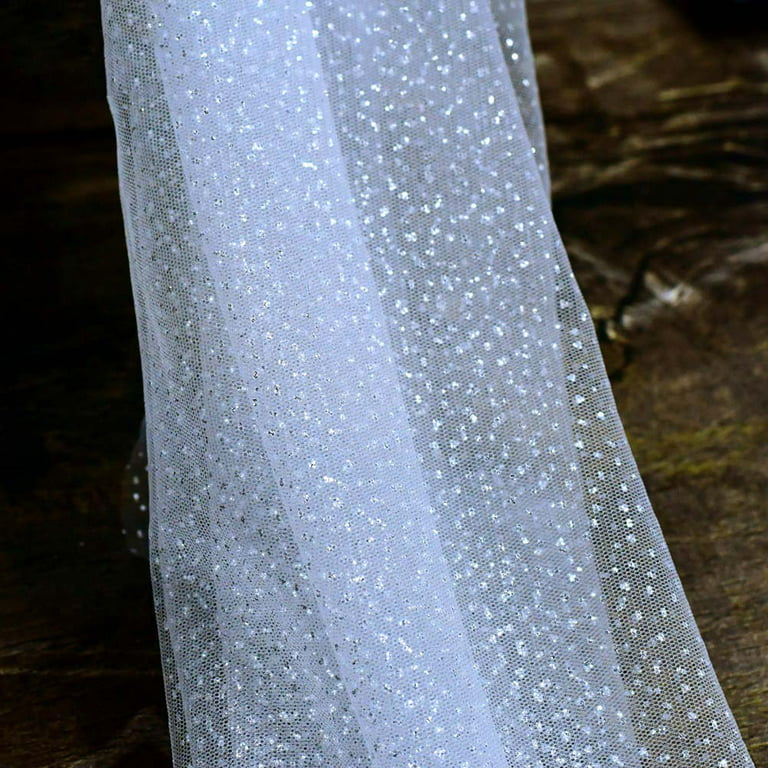 Unsutuo 1 Tier Glitter Bride Wedding Veil Fingertip Veil Star Sequins  Bridal Veil Rainbow Bachelorette Party Veil with Comb for Women and Girls