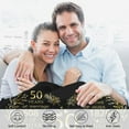 thumbnail image 4 of LHSHID 25th Anniversary Blanket Gifts Gift for 25th Wedding Anniversary 25 Years of Marriage Gift for Ruby Wedding Anniversary for Couple Yess Wife Husband Dad Mom Back Throw Blanket 50x60in, 4 of 6