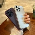 thumbnail image 3 of Luxury Transparent Matte Phone Case For iPhone 15 14 13 12 11 Pro Max Plus Ultrathin Clear Shockproof Bumper Cover, 3 of 7