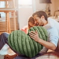 thumbnail image 4 of DefiDgd Heart Shaped Pillow,Knitted Bamboo Joint Style Throw Pillows,Soft and Plush Decorative Pillows for Bed Couch Chair,Valentine's Day Anniversary Birthday Decoration Gift(Green), 4 of 5