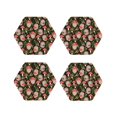 thumbnail image 2 of Disketp Edgehog And Mushrooms Funny Coasters,4 Pcs Leather Coasters With Holder, Perfect Housewarming Hostess Gifts,Protect Furniture From Water Marks Scratch And Damage, 2 of 9