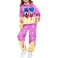 thumbnail image 3 of 67 Six Seven Letter Outfits Set For Kids Outfits Set Casual Graphic Boys Outfit Hoodie And Joggers With Ice Print Kids Wear For Daily Play Hot Pink 140(8-9 Years), 3 of 9