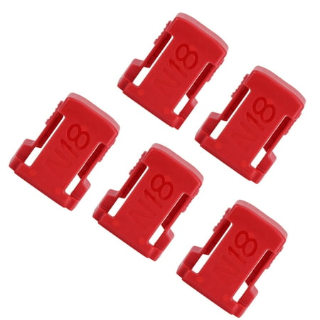 

Battery Mount Holder Simple Operation ABS Battery Mounts Rack Firm Installation Home For Tables M18 18V Battery Wall Red