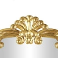 thumbnail image 4 of DecMode 28" x 48" Gold Metal Scroll Tall Ornate Arched Baroque Floor Mirror, 4 of 19