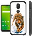 thumbnail image 1 of Compatible with Cricket Icon 3 | Cricket Splendor | AT&T Motivate 2 | AT&T Motivate 3; Hybrid Fusion Guard Phone Case Cover (Walking Leopard), 1 of 1