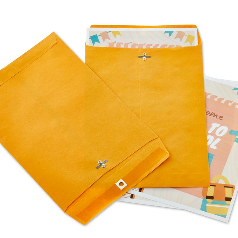 Pen+Gear Kraft Clasp Envelopes, 9 in x 12 in, 6 Count - Walmart.com