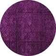 thumbnail image 1 of Ahgly Company Indoor Round Abstract Pink Modern Area Rugs, 7' Round, 1 of 4