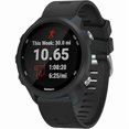 thumbnail image 1 of Chenchen Strap for Garmin Forerunner 245 645, 20mm Width Replacement Silicone Watch Bands for Garmin Forerunner 55/158/245 Music/645 Music,Black, 1 of 1