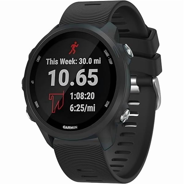 Chenchen Strap for Garmin Forerunner 245 645, 20mm Width Replacement Silicone Watch Bands for Garmin Forerunner 55/158/245 Music/645 Music,Black