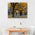 thumbnail image 3 of Nawypu  Bathroom Wall Décor Gray Yellow Wall Art Fall Canvas Prints Art Natural Scenery Wall Picture Forest Painting Tree Artwork for Wall Black and White Wall Décor Bedroom Room Décor, 3 of 5