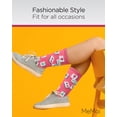thumbnail image 5 of MeMoi Mahjong Bamboo Blend Crew Socks - Womens - Female, 9-11, Fuchsia, 5 of 7