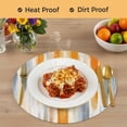 thumbnail image 4 of Orange Gray Round 15 Inch Placemats Set of 6, Retro Country Abstract Ombre Aesthetic HeatResistant Non Slip Place Mats for Dining Table, Wipeable Braided Kitchen Table Mats for Housewarming, 4 of 9