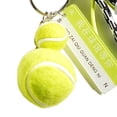 thumbnail image 5 of Perfect Gift for Sports Lovers Green Hand Woven Keychain Pendant Tennis Racket Design User Friendly Accessory, 5 of 7