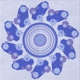 thumbnail image 1 of Ahgly Company Machine Washable Indoor Square Transitional Heavenly Blue Area Rugs, 4' Square, 1 of 7