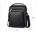 thumbnail image 3 of Bolso bandolera de cuero para hombre, bolso de hombro vintage, bolso de negocios, bolso de mensajero para computadora portátil para viajes, senderismo y trabajo, negro, negro, 3 of 7