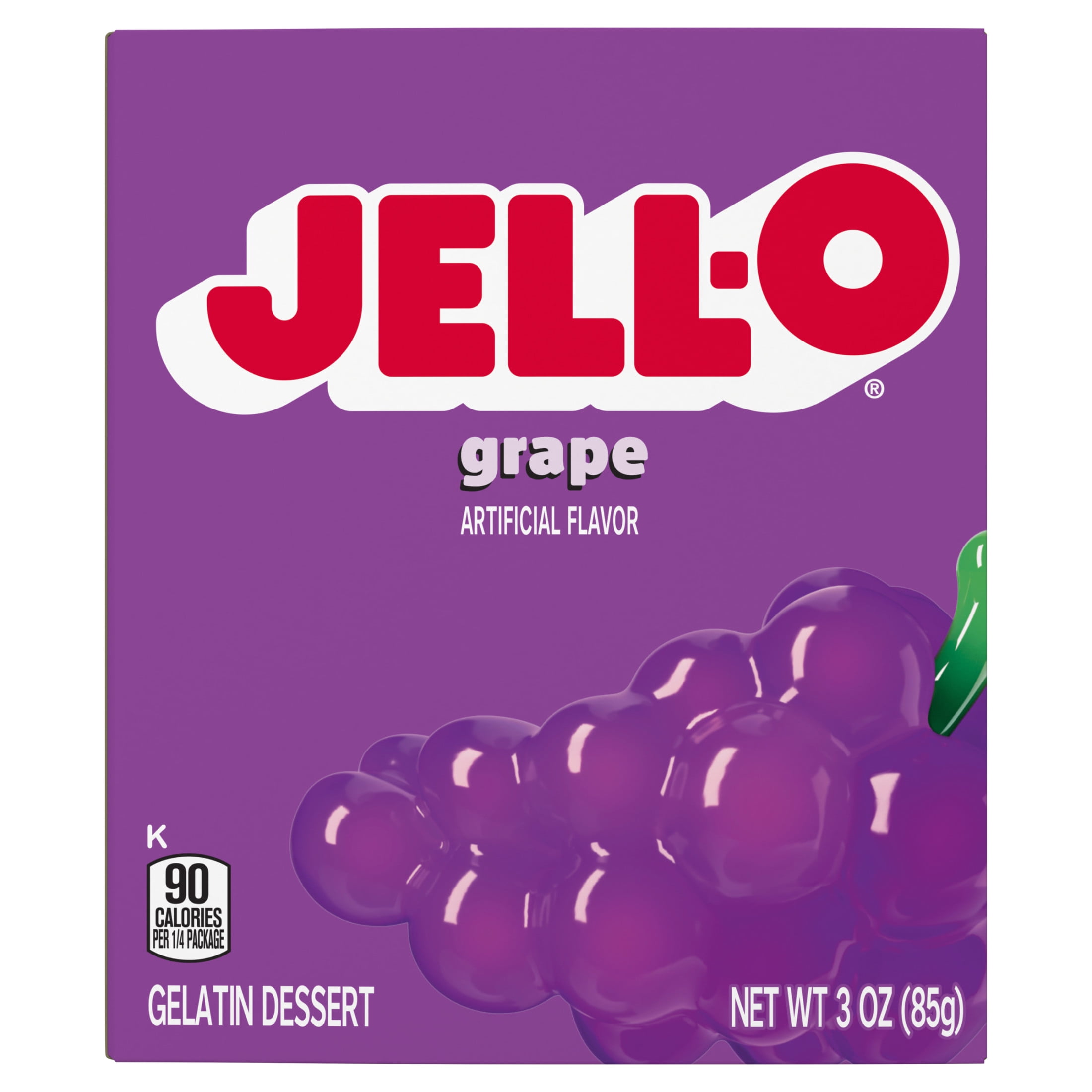 Jell-O Grape Gelatin Dessert Mix, 3 oz Box