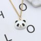 thumbnail image 3 of Collar de panda gigante de aleación de estilo chino europeo y americano con forma de gota de aceite, collar corto creativo con forma de panda, 3 of 5