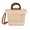 Off-White, variant on Straw Woven Crossbody Bag for Women, Retro Square Summer Beach Handbag with Wooden Ring Top Handles, Lightweight Crochet Shoulder Purse with Adjustable Leather Strap for Vacation and Daily Travel