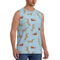 thumbnail image 2 of Haiem Men's Dachshund Dog Print Tank Tops Summer Sleeveless Cut Off Workout T-Shirts Fitness Vest Athletic Undershirts-XX-Large, 2 of 8