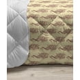 thumbnail image 3 of Brown Paisley Down Alternative Comforter, Damask Inspired Flower Ornaments Antique Folkloric Continuous Pattern, Microfiber Quilt for All Season, 5 Sizes, Brown and White, by Ambesonne, 3 of 3