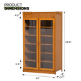 thumbnail image 6 of Magshion Bamboo 7 Tiers 18 Pairs Shoes Cabinet, Free Standing with Visible Doors, Brown, for Entryway, 6 of 9