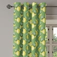 thumbnail image 3 of Ambesonne Lemon Print Grommet Curtain, Vintage Citrus Pattern, 50"x72", Fern Green and Yellow, 3 of 5