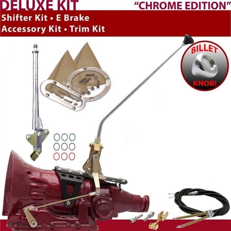 American Shifter 4L60E Shifter Kit Chrome 16 in. E Brake Cable Trim Kit for F28D6