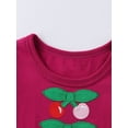 thumbnail image 5 of HWJAD Summer Cotton Dress for Toddler Girls Cherry Applique Short Sleeve Kids Girl A-line Casual Play Dresses, 5 of 9