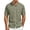 Army Green, variant on Men's Linen Shirts Summer Short Sleeve Casual Button Down Banded Collar Work Shirt Basic Beach Lounge Vacation Shirts with Pocket Gray XL
