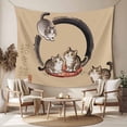 thumbnail image 2 of Brown Cute Cat Large Tapestry for Bedroom Wall Hanging Tapestry, Modern Art Ceiling Backdrop Tapestries Poster Blanket Wall Decor for Teens Room Living Room Dorm 85" x 90", 2 of 8