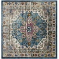 thumbnail image 2 of SAFAVIEH Aria Natasa Traditional Area Rug, Blue/Cream, 6'5" x 6'5" Square, 2 of 6