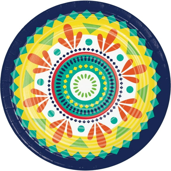 Pottery Spring FiestaMexican Boho Vibe 7" Paper Plates