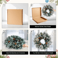 thumbnail image 3 of 20" Christmas Wreath for Front Door Christmas Wreaths with Light String Christmas Decoration for Indoor Outdoor Door Winter Wreath for Window Wall Decor, 3 of 8