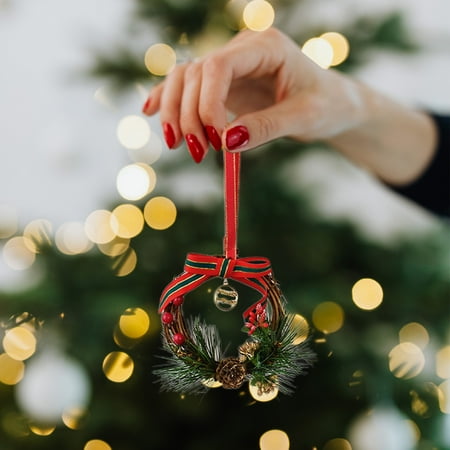

TOPReddon Christmas Bells Decor Christmas Bells Metal Gold Bell Ornaments with Red Hanging Rope Hanging Door Bell Rustic Christmas Bells for Door Tree Wearth Decorations