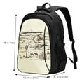 thumbnail image 5 of Cauagu Wild West Desert With Cowboys Print Travel Laptop with USB Charging Port,Extra Large Backpack College Backpack Business Work Bag Casual Daypack Perfert for Men Women, 5 of 7