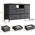 thumbnail image 3 of Illuminate your room jojoka 8-cajón LED cómoda mesa de TV con power outlet-ideal para para 55\, 3 of 7