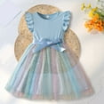 thumbnail image 2 of Coerni Baby Girls Sleeveless Dress Patchwork Tiered Dresses Gradient Tulle Princess Sundress Knit Top Dress with Tulle Hem, 2 of 8