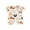 White, variant on Suealasg Newborn Baby Boys Western Jumpsuit Short Sleeve Crew Neck Chick Print Romper Shorts 3M 6M 9M 12M Infant Summer One Piece Clothes