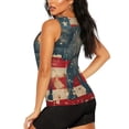 thumbnail image 3 of Fotbe Vintage American Flag Elephant Blusas Sin Mangas para Mujer – Estilo Casual, Corte Suelto, Slim-Fit, Cuello Redondo Deportivo, Tops de Verano para Gimnasio y Yoga-Large, 3 of 7